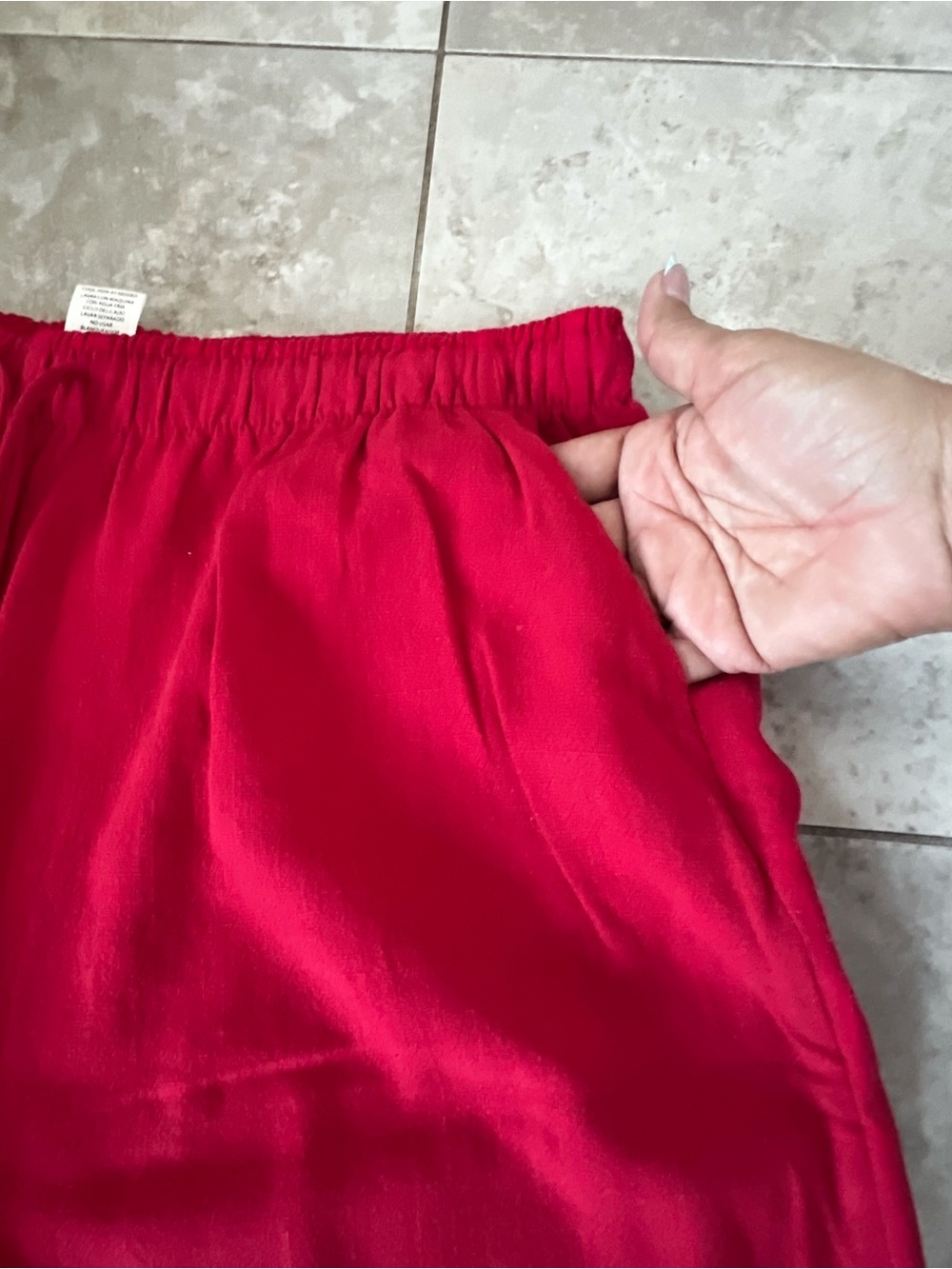 🎈HP🌺 Red Wide Leg Pants Size XL - Picture 3 of 5